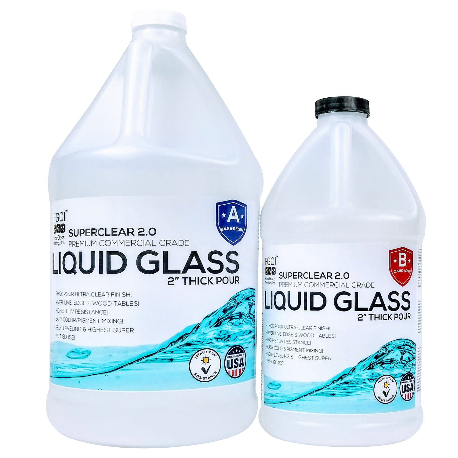 24 Hour Liquid Glass® Deep Pour Epoxy 2:1 - Superclear Epoxy Resin