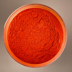 coral orange colour Rich mica powder for adding depth and luminosity to art