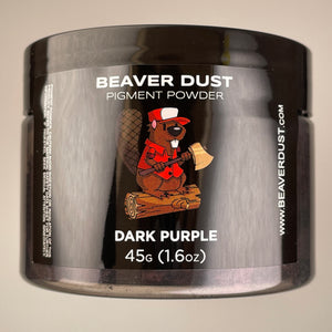 description on label showing of dark purple pigment container