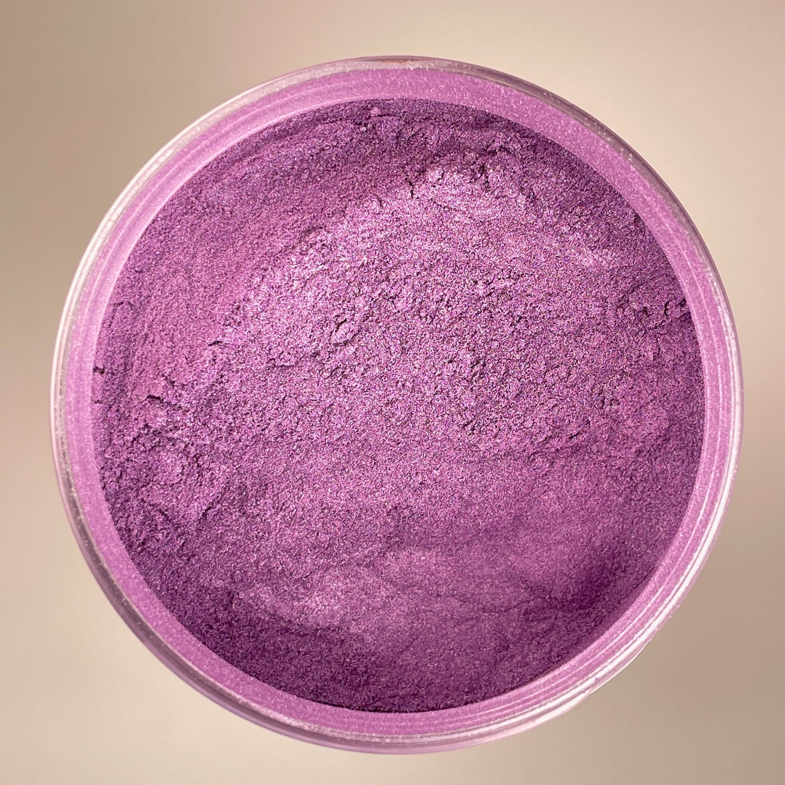soft purple arial view of a fine mica powder pigment