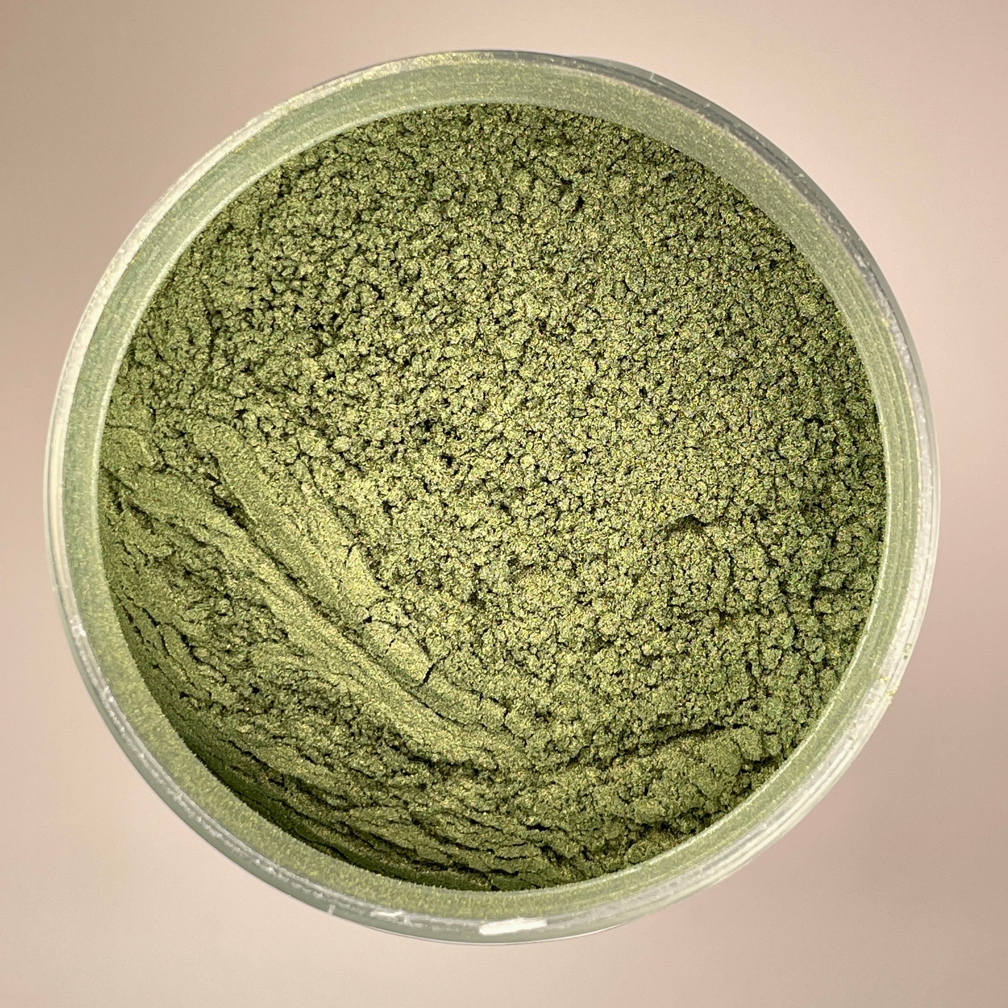 Luminous mica pigments for creating custom body scrubs that has a dirty green colour