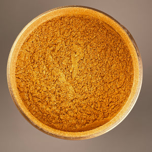 arial view of a beautiful gold pigment colour showing a shinny effect